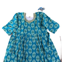 Turquoise Bloom Flare Kurta