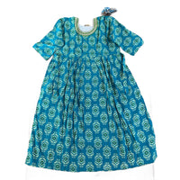 Turquoise Bloom Flare Kurta
