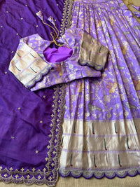 Neelkamal Lavender Paithani Lehenga Set