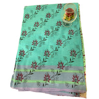 Linen Saree with Traditional Circular Motifs