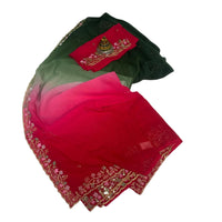 Pure Star Georgette Chiffon Ombre Saree