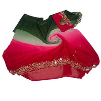 Pure Star Georgette Chiffon Ombre Saree