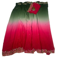 Pure Star Georgette Chiffon Ombre Saree