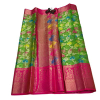 Banarasi Kora Organza Floral Jaal Saree