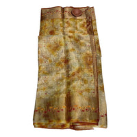 Organza Linen-Silk Batik Print Saree