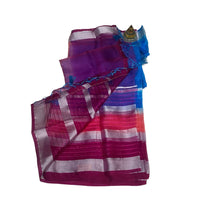 Chanderi Silk-Cotton Multi-Stripe Pallu Saree