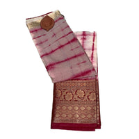 Banarasi Kora Organza Shibori Tie-Dye Saree