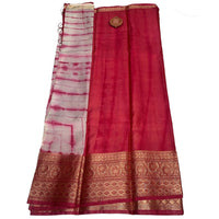 Banarasi Kora Organza Shibori Tie-Dye Saree