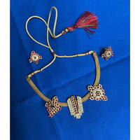 Royal Anaya Rose-Gold CZ Choker Necklace Set