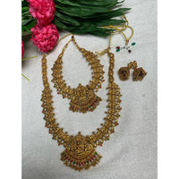 Dual Necklace Bridal Set with Earrings