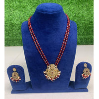 Ruby Bloom Pendant Necklace Set