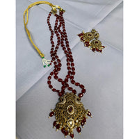 Ruby Bloom Pendant Necklace Set