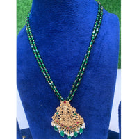 Emerald Varnika Temple Beaded Set