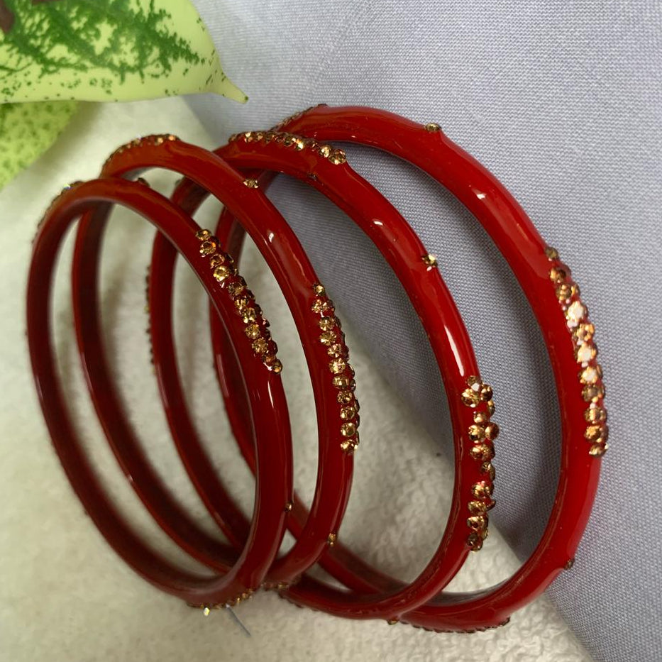 Emerald Aura Bloom Bangles Kada