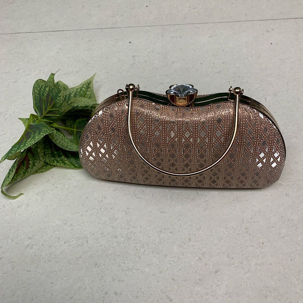 Silver Mirage Luxe Clutch