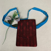 Ikat fabric pouch