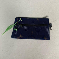 Ikat fabric pouch