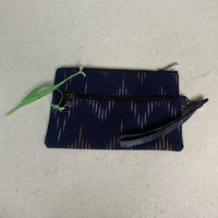 Ikat fabric pouch