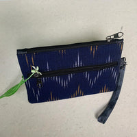 Ikat fabric pouch