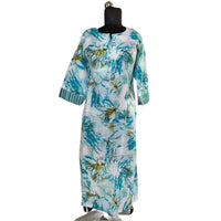 Floral Abstract Printed Straight Kurti