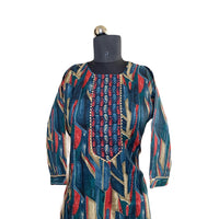 Geometric Print Gota Patti Kurti