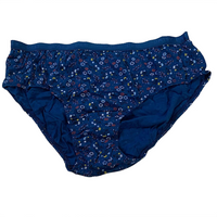 Floral-printed cotton hipster panty