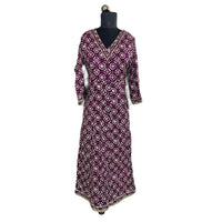 Purple Bandhani Print Anarkali Kurti Top