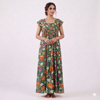 Meadow Bloom Cotton long Nighty