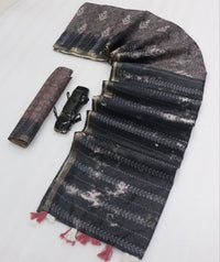 Chanderi Saree with Bagru Handblock Prints