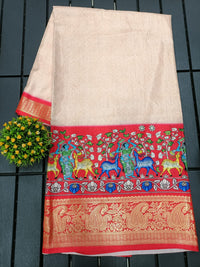 Cream elegance saree