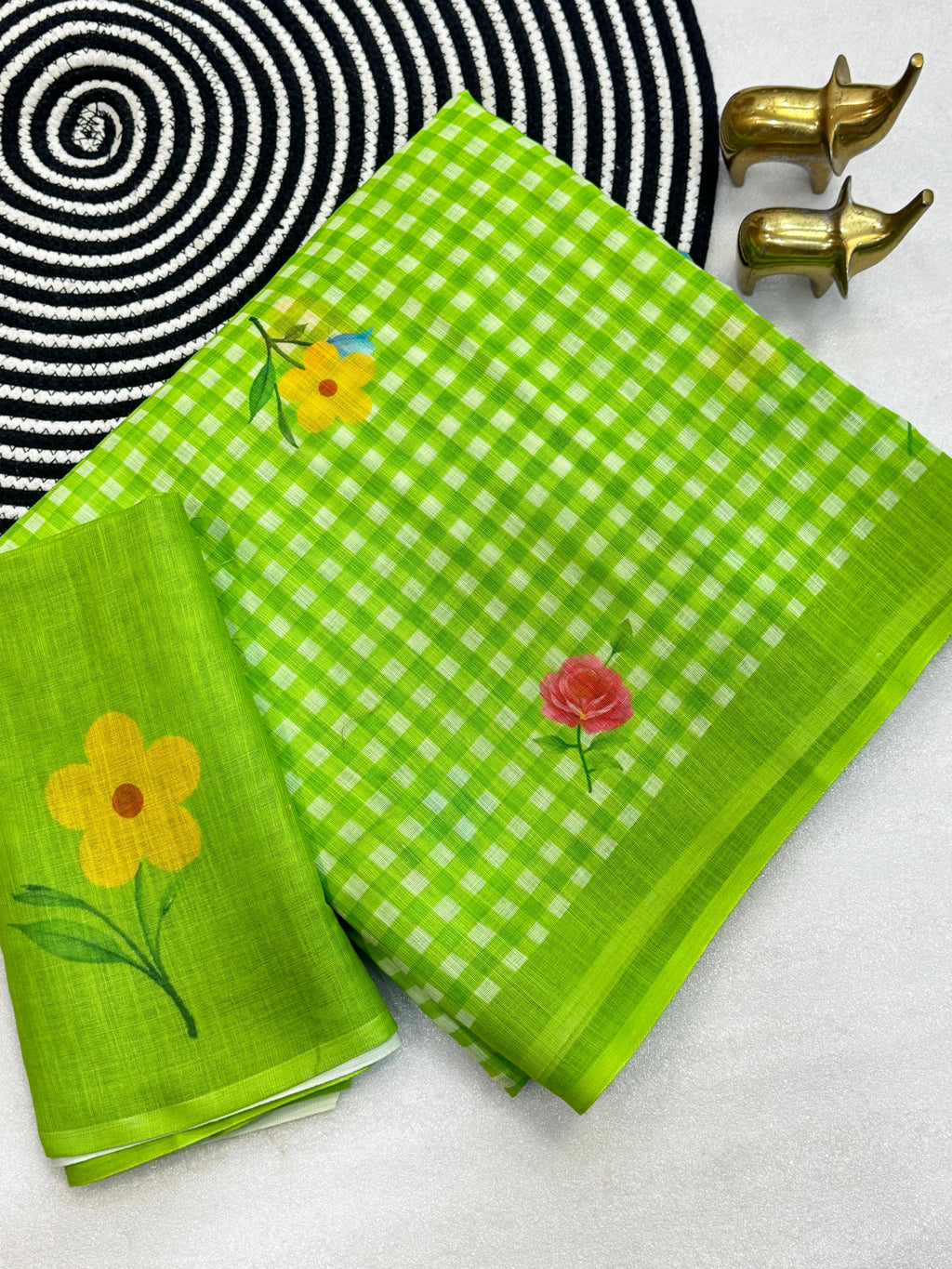 Pure Soft Linen Cotton Saree