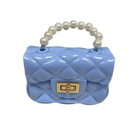 Kids Mini Quilted Pearl Handle Sling Bag