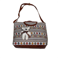 Jaipuri Geometric Pattern Shoulder Bag