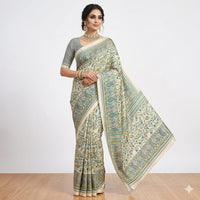 Hand block Print Saree