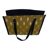 Crimson Rhythm Ikat Tote Bag.