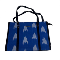Crimson Rhythm Ikat Tote Bag.