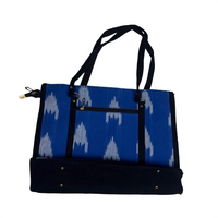 Crimson Rhythm Ikat Tote Bag.
