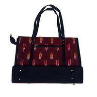Crimson Rhythm Ikat Tote Bag.