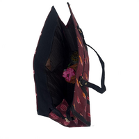 Crimson Rhythm Ikat Tote Bag.