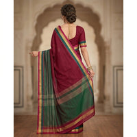 Megha Gulabi Zig-zag Saree