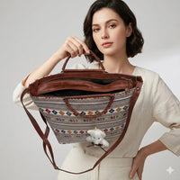 Jaipuri Geometric Pattern Shoulder Bag