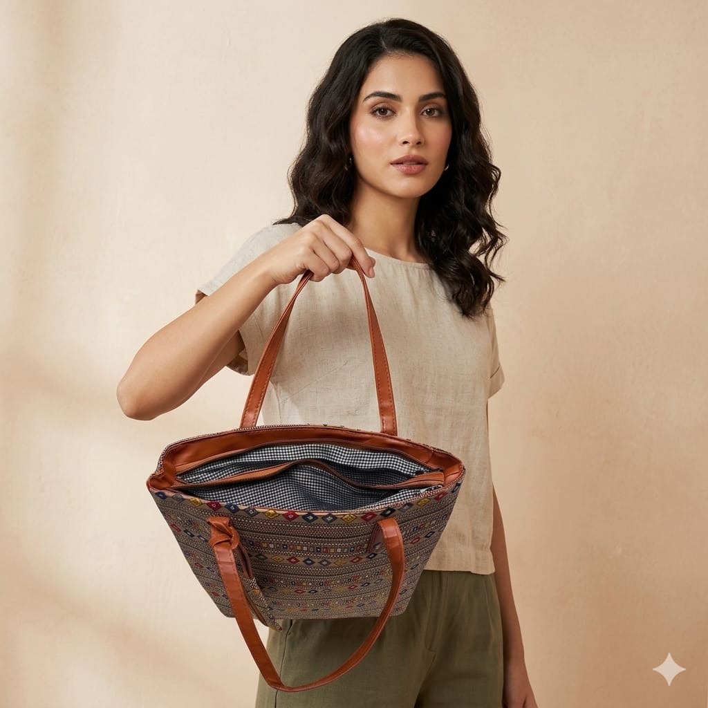 Multicolor Handcrafted Tote Bag
