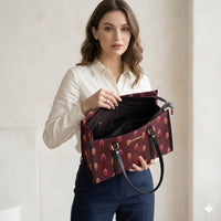 Crimson Rhythm Ikat Tote Bag.