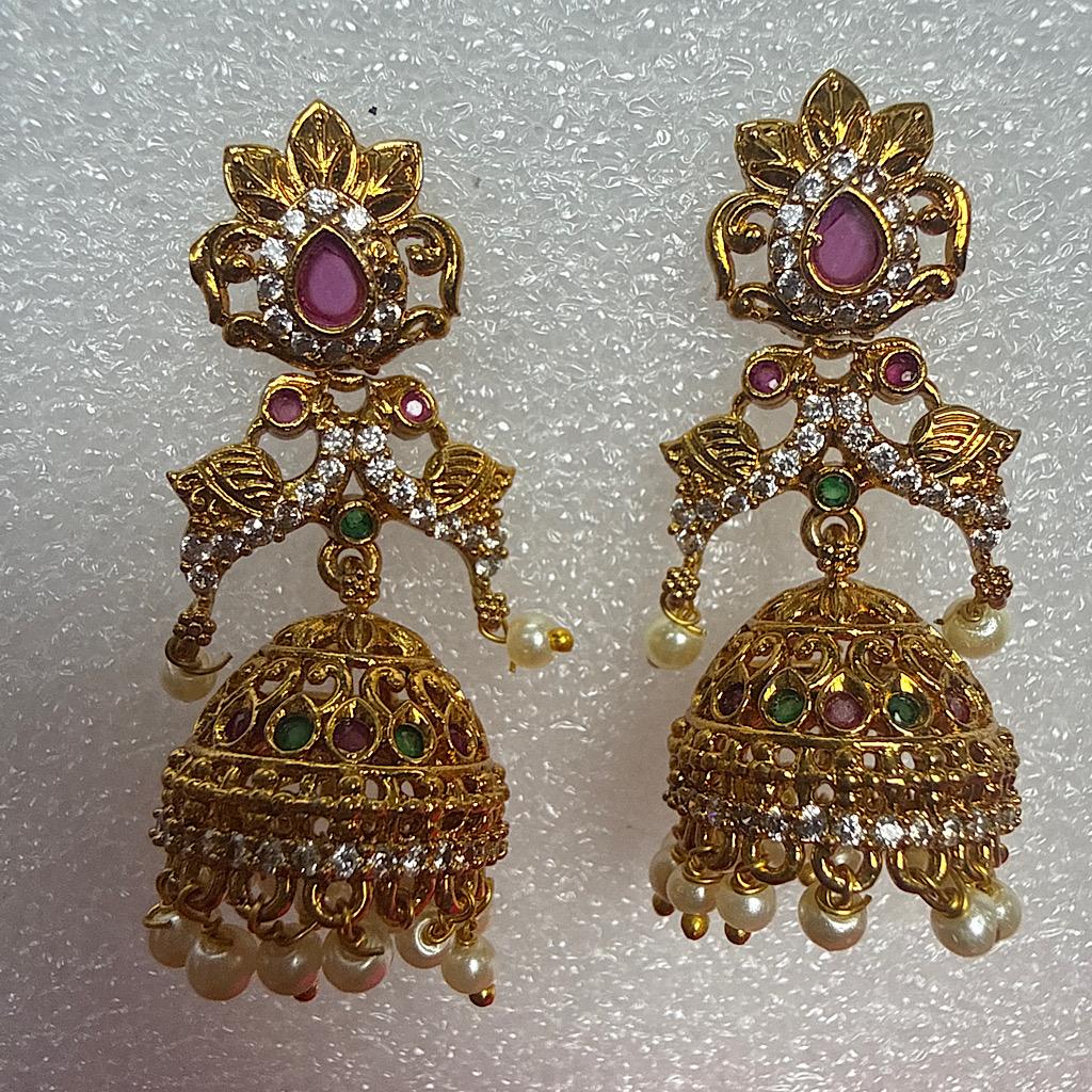 lotus-shaped floral stud