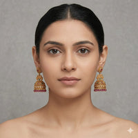 Antique Temple Jhumka Earrings