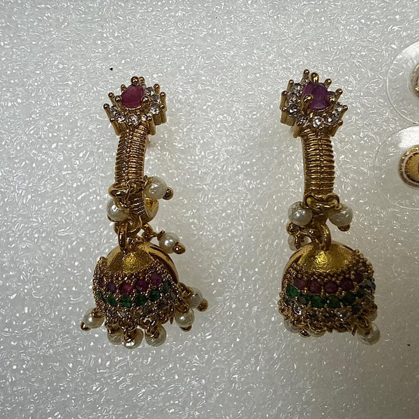 The Gilded Garnet Heirloom Jhumkis