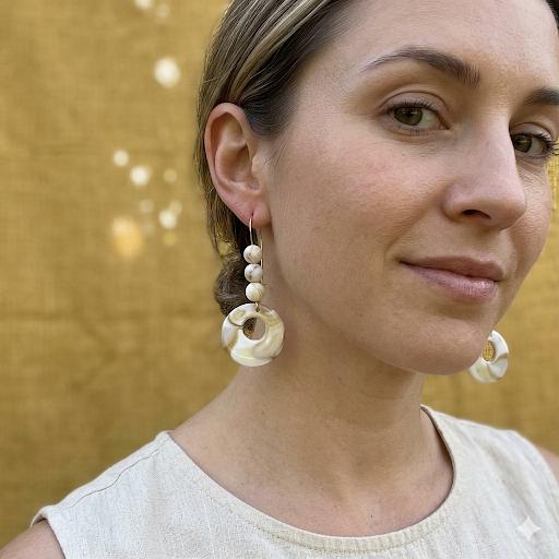 Pearl Drift Loop Earrings