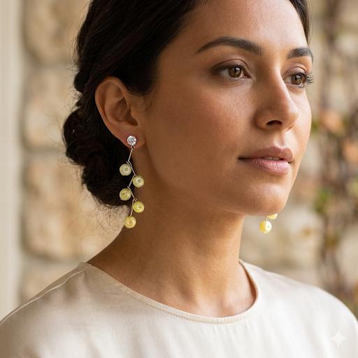 Helical Cascade Drop Earrings
