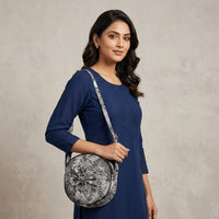 Women’s Floral Print Round Sling Bag