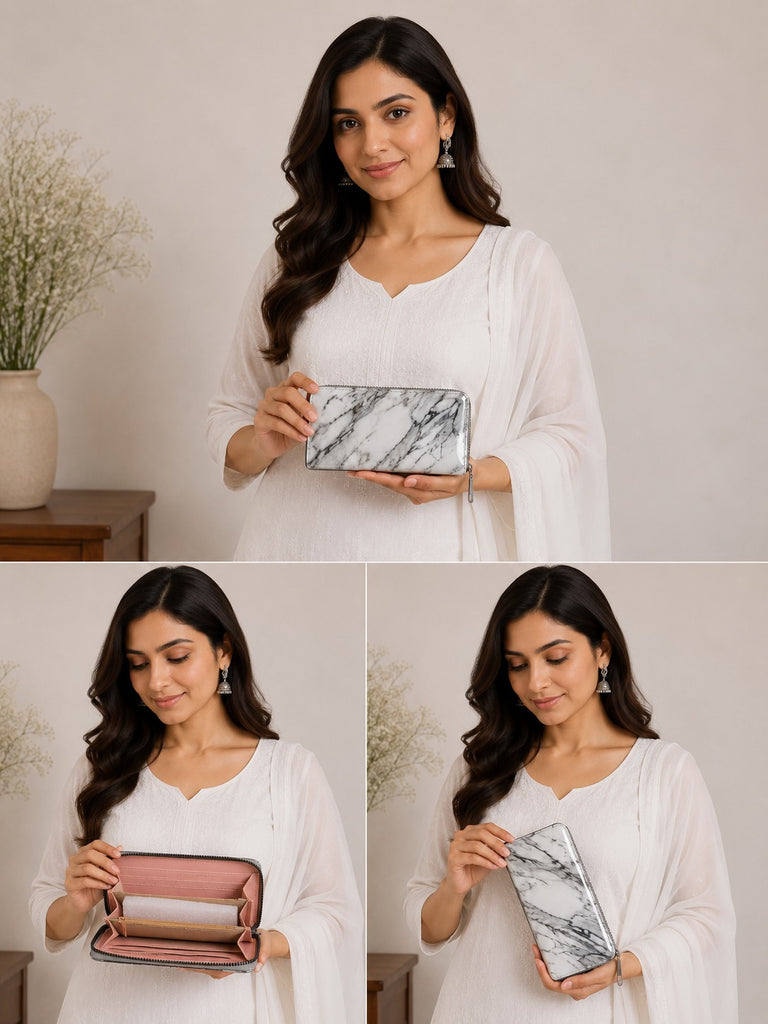 Metin  Marbele -Patterned Wallet